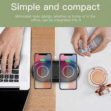 Load image into Gallery viewer, Wireless Charger Dual Mobile Phone Charger
