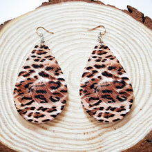 Load image into Gallery viewer, Retro wooden drop earrings female drop earrings carved exaggerated ear jewelry
