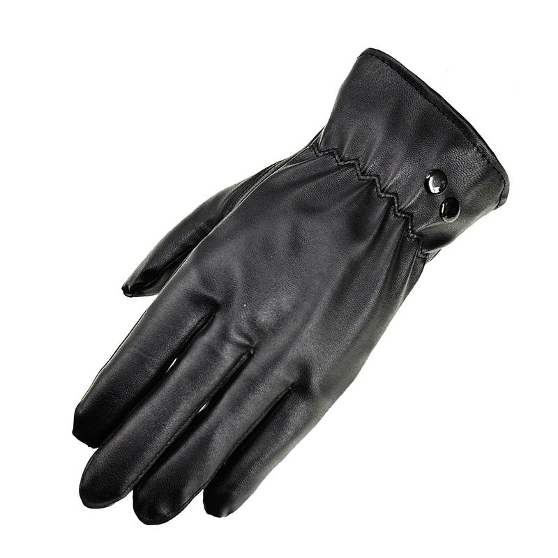 Touch screen leather gloves