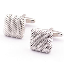 Load image into Gallery viewer, Simple Dense Pattern Checkered Cufflinks Dot Pattern Metal Cufflinks
