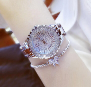 Hot new starry women's watch full brick automatic non-mechanical ladies watch student fashion watch waterproof