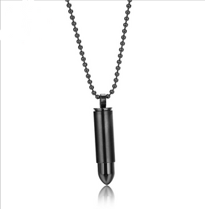 Bullet titanium steel necklace