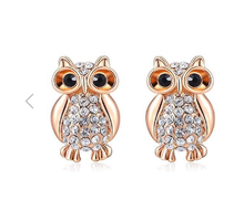 Load image into Gallery viewer, Fashion earrings owl earrings  stud earrings
