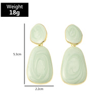 Load image into Gallery viewer, Geometric Oval Earrings Earrings Candy Color Dripping Earrings
