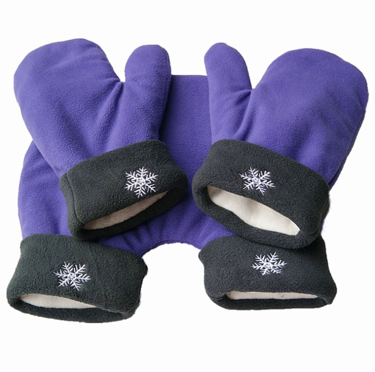 3pcs/set Couple Lovers Gloves Polar Fleece Sweethearts Thicken Winter Warm Lining Glove Christmas Gift Lovers Mittens