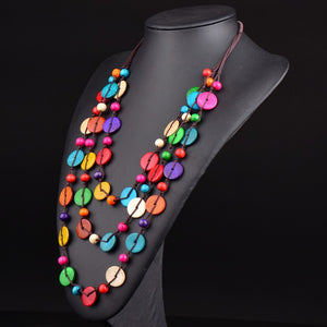 Bohemian ethnic necklace pendant