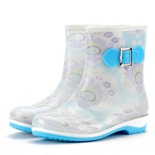 Load image into Gallery viewer, Rain boots warm mid tube snow boots
