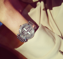 Load image into Gallery viewer, Luxury Diamond Women Watches Fashion Brand Stainless Steel Bracelet Wrist Watch Women Design Quartz Watch Clock relogio feminino

