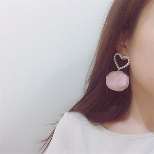 Hair Ball Earrings