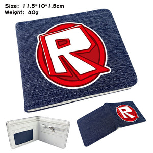 Denim folded leather purse