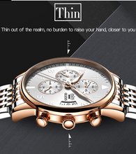 Load image into Gallery viewer, Multifunctional timing quartz watch night light waterproof men
