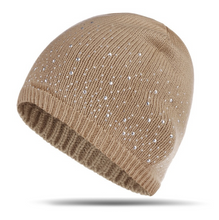 Load image into Gallery viewer, Europe and the United States new ladies multi-color point drill head knit hat autumn and winter knit hat warm wool hat
