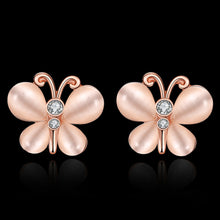 Load image into Gallery viewer, Female cat&#39;s eye butterfly earrings
