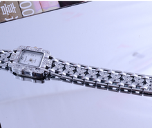 Load image into Gallery viewer, Roman style watch square diamond-studded steel watch 68 movement watch

