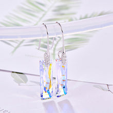 Load image into Gallery viewer, Rectangular geometric crystal earrings s925 sterling silver earrings
