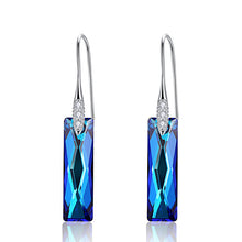 Load image into Gallery viewer, Rectangular geometric crystal earrings s925 sterling silver earrings
