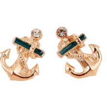 Load image into Gallery viewer, Anchor Ear Stud Earrings
