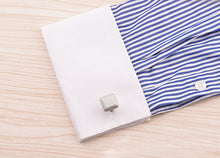 Load image into Gallery viewer, Simple Dense Pattern Checkered Cufflinks Dot Pattern Metal Cufflinks
