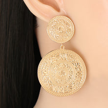 Load image into Gallery viewer, Geometric Round Ethnic Pattern Earrings Earrings
