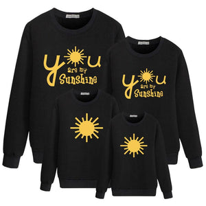 The New You Are My Sunshine You Are My Sun Letter Printed Long-Sleeved Sweater