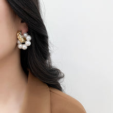 Load image into Gallery viewer, C-shaped Pearl Earrings, A Pair Of Earrings
