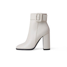 Load image into Gallery viewer, Belt Buckle Thick Heel Short Boots Women European And American Fashion Women&#39;s Boots
