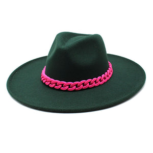 Men's And Women's Large Brim Wool Top Hat