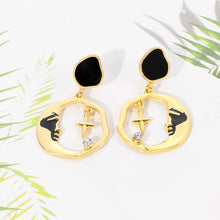Load image into Gallery viewer, Fashion Earrings Round Moon Star Earrings
