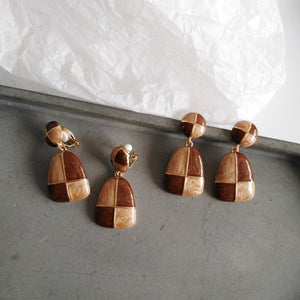 Geometric color block earrings