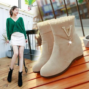 Round head lace Martin boots