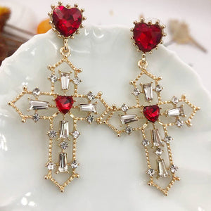 Ladies Cross Earrings