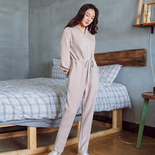 Load image into Gallery viewer, Warm and comfortable waistband one-piece pajamas
