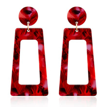 Load image into Gallery viewer, Geometric trapezoidal acetate earrings earrings
