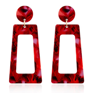 Geometric trapezoidal acetate earrings earrings