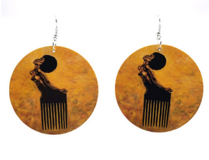 Wood Earrings Print Earrings Earrings