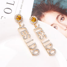 Load image into Gallery viewer, Temperament ear letter earrings
