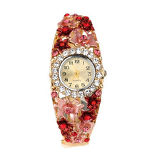 Load image into Gallery viewer, Small flower diamond ladies bracelet watch
