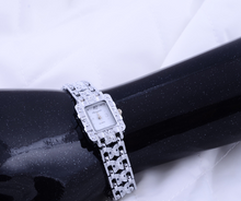 Load image into Gallery viewer, Roman style watch square diamond-studded steel watch 68 movement watch
