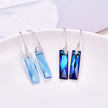Load image into Gallery viewer, Rectangular geometric crystal earrings s925 sterling silver earrings
