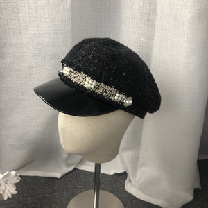 Bright silk navy cap