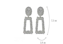 Load image into Gallery viewer, Metal earrings embossed floral earrings
