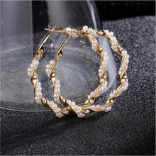 Load image into Gallery viewer, Metal Pearl Earrings Earrings
