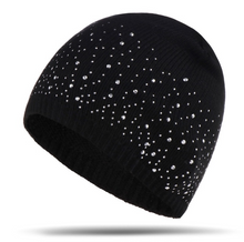 Load image into Gallery viewer, Europe and the United States new ladies multi-color point drill head knit hat autumn and winter knit hat warm wool hat
