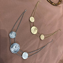 Load image into Gallery viewer, Embossed Geometric Necklace Sweater Necklace Women Totem Necklace
