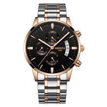 Load image into Gallery viewer, Men Watch Chronograph Sport Mens Watches Top Brand Luxury Waterproof Full Steel Quartz Gold Clock Men Relogio Masculino
