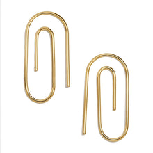 Load image into Gallery viewer, Paper clip earrings female earrings
