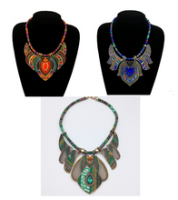 Load image into Gallery viewer, Ethnic Style Necklace Colorful Braided Rope Diamond Necklace
