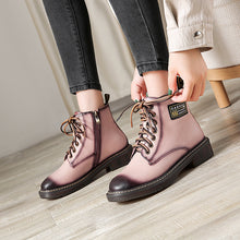 Load image into Gallery viewer, Pink short boots women&#39;s inner heightening thin boots
