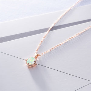 Opal Diamond Necklace