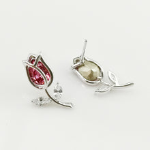 Load image into Gallery viewer, Ear Pin Rose Flower Earrings
